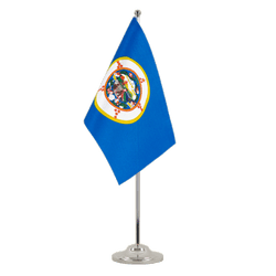 Tischflagge Minnesota - 15 x 22 cm Satin
