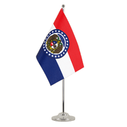 Tischflagge Missouri - 15 x 22 cm Satin