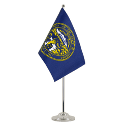 Tischflagge Nebraska - 15 x 22 cm Satin