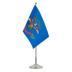 Tischflagge North Dakota - 15 x 22 cm Satin