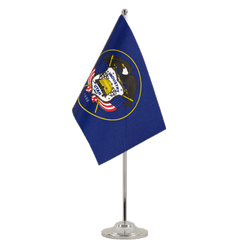 Tischflagge Utah - 15 x 22 cm Satin