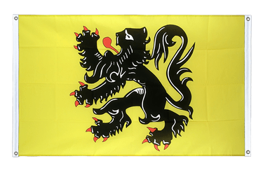 Belgium Flanders Banner Flag 3x5 ft, landscape