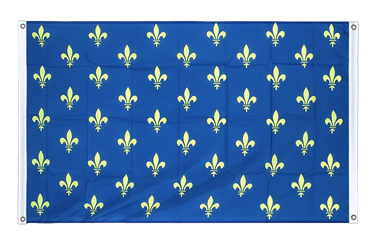 Lilienwappen, blau Bannerfahne 90 x 150 cm, Querformat