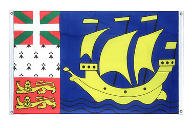 Bannerfahne St. Pierre und Miquelon - 90 x 150 cm, Querformat
