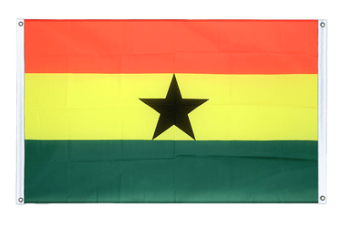Bannerfahne Ghana - 90 x 150 cm, Querformat