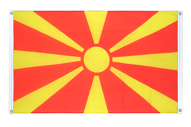 Bannerfahne Mazedonien - 90 x 150 cm, Querformat