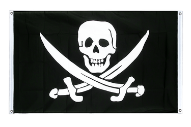 Pirate avec deux épées Bannière 90 x 150 cm, paysage