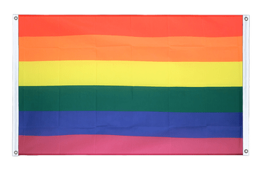 Regenbogen Bannerfahne 90 x 150 cm, Querformat