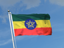 Äthiopien mit Stern Flagge