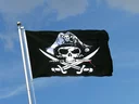 Pirate with bloody sabre Flag