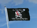 Pirat The Time Flies When You are Having Rum Flagge