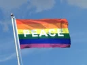Rainbow with PEACE Flag