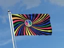 Rainbow Peace Swirl Flag