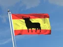 Spanien mit Stier Flagge