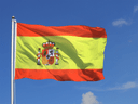 Spanien mit Wappen Flagge