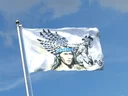 Indianer mit Adler Flagge