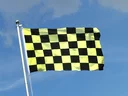 Kariert Schwarz-Gelb Flagge
