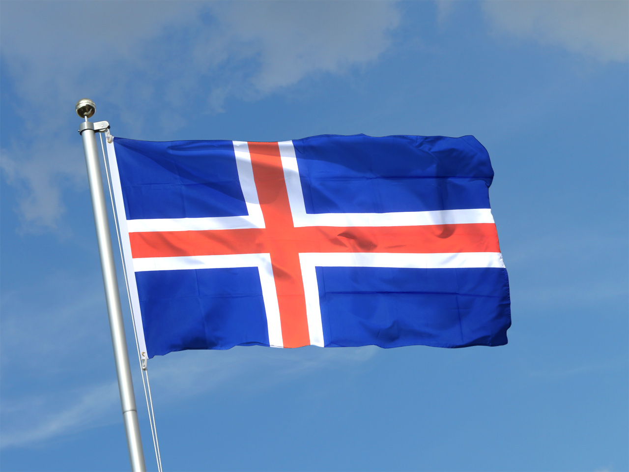 Island Hissflagge isländische Fahnen Flaggen 150x250cm 