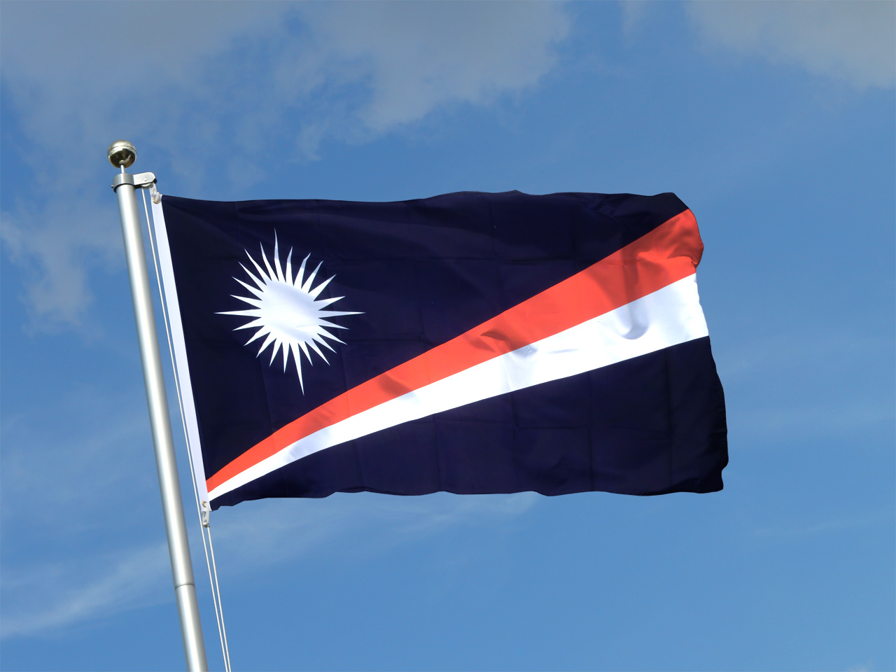 Republik Marshallinseln TISCHFAHNE 14 x 21 cm flaggen AZ FLAG TISCHFLAGGE Marshallinseln 21x14cm 