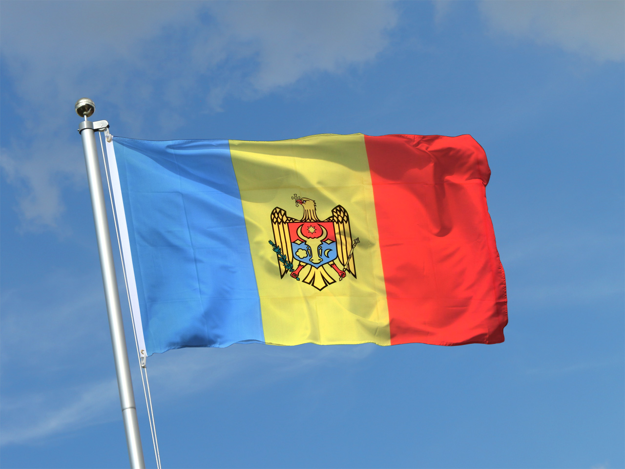 Fahne Flagge Moldawien 30 x 45 cm Bootsflagge Premiumqualität