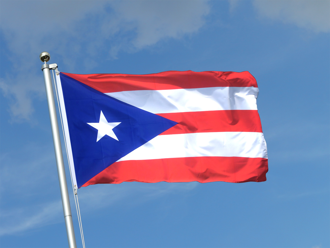 PUERTO RICO  6inchx 3inch Quality Satinette Table Flag 