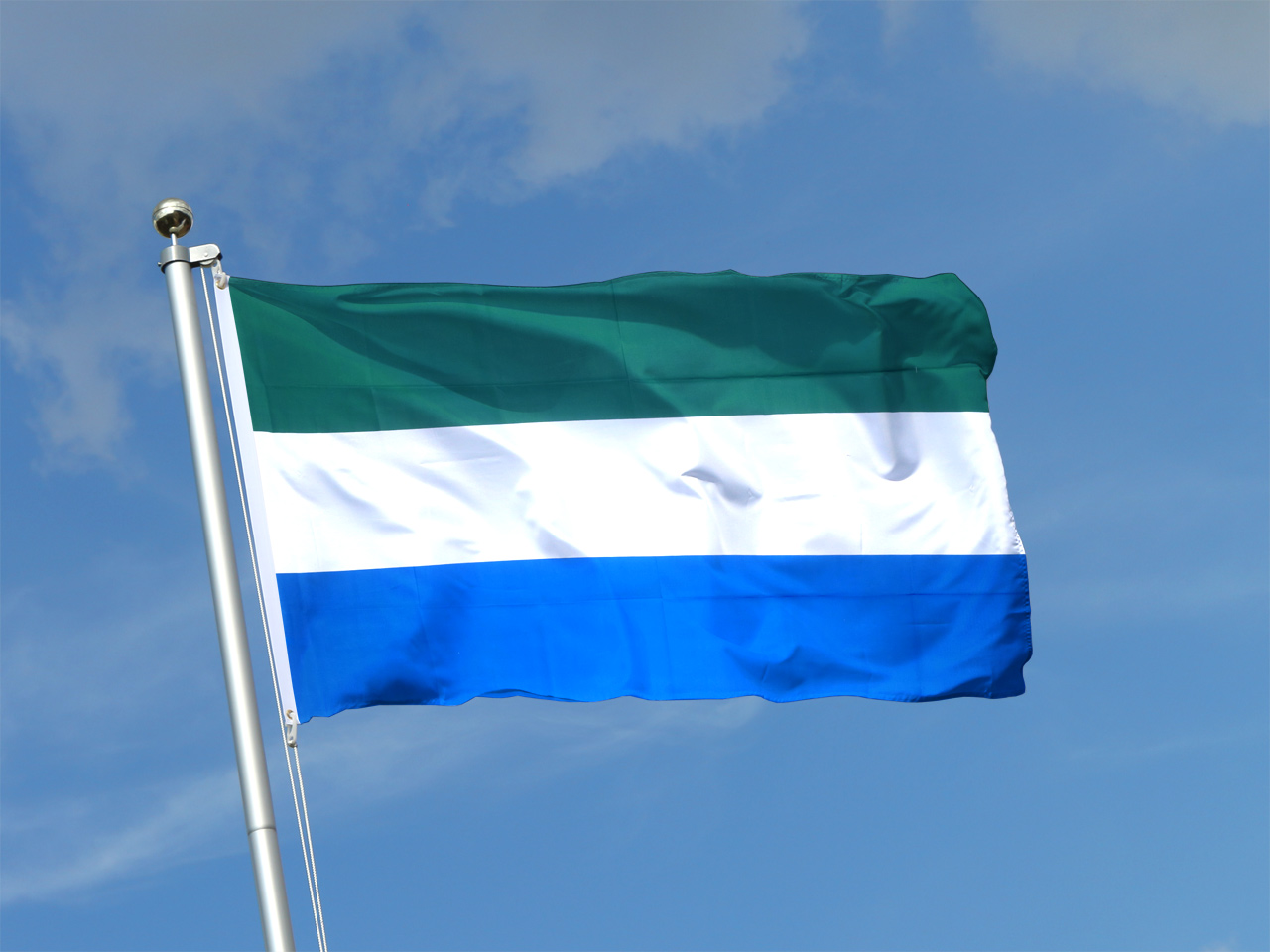 Sierra Leone Flagge Polyester Bunting-verschiedene Längen