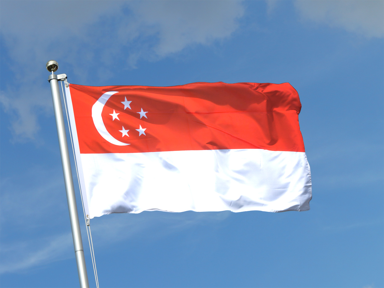 Singapur Asien Flagge Fahne Hißflagge Hissfahne 150  x 90 cm 