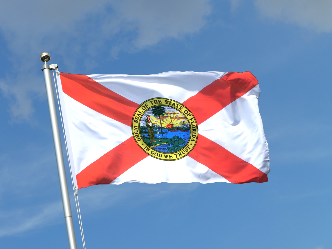 thumbnail image 2 of Trade Winds 3x5 USA Flag & Florida State Flag Bundle - 2-Pack Polyester, Multicolor 2 of 6