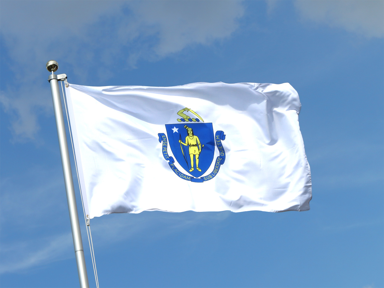 Massachusetts USA Flagge Fahne Hißflagge Hißfahne 150 x 90 cm 