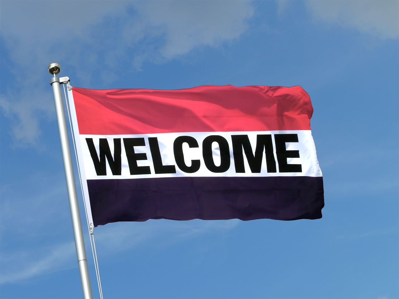 Willkommen Hissflagge 90 x 150 cm Fahne Welcome Flagge 