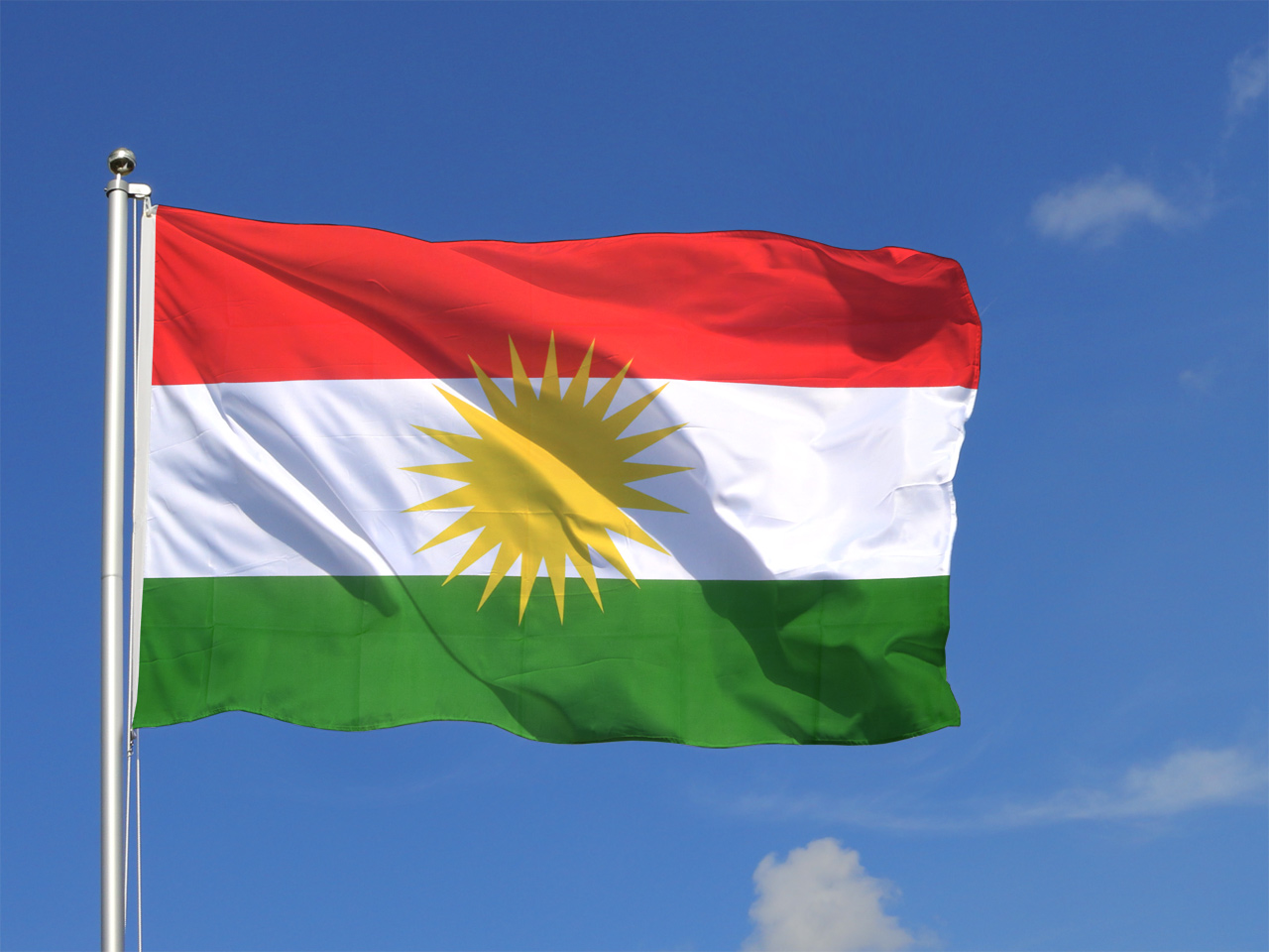 Kurdistan Stockflagge Flaggen Fahnen Stockfahne 30x45cm 