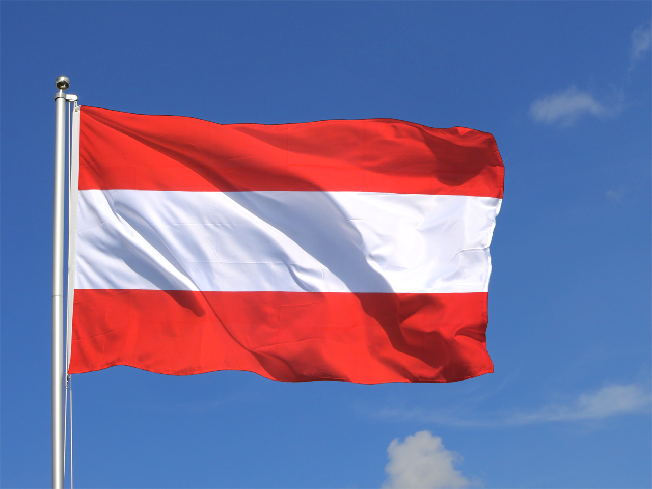 7,4 x 5,2 cm 4 Stück Aufkleber Österreich-Flagge Österreich-Fahne