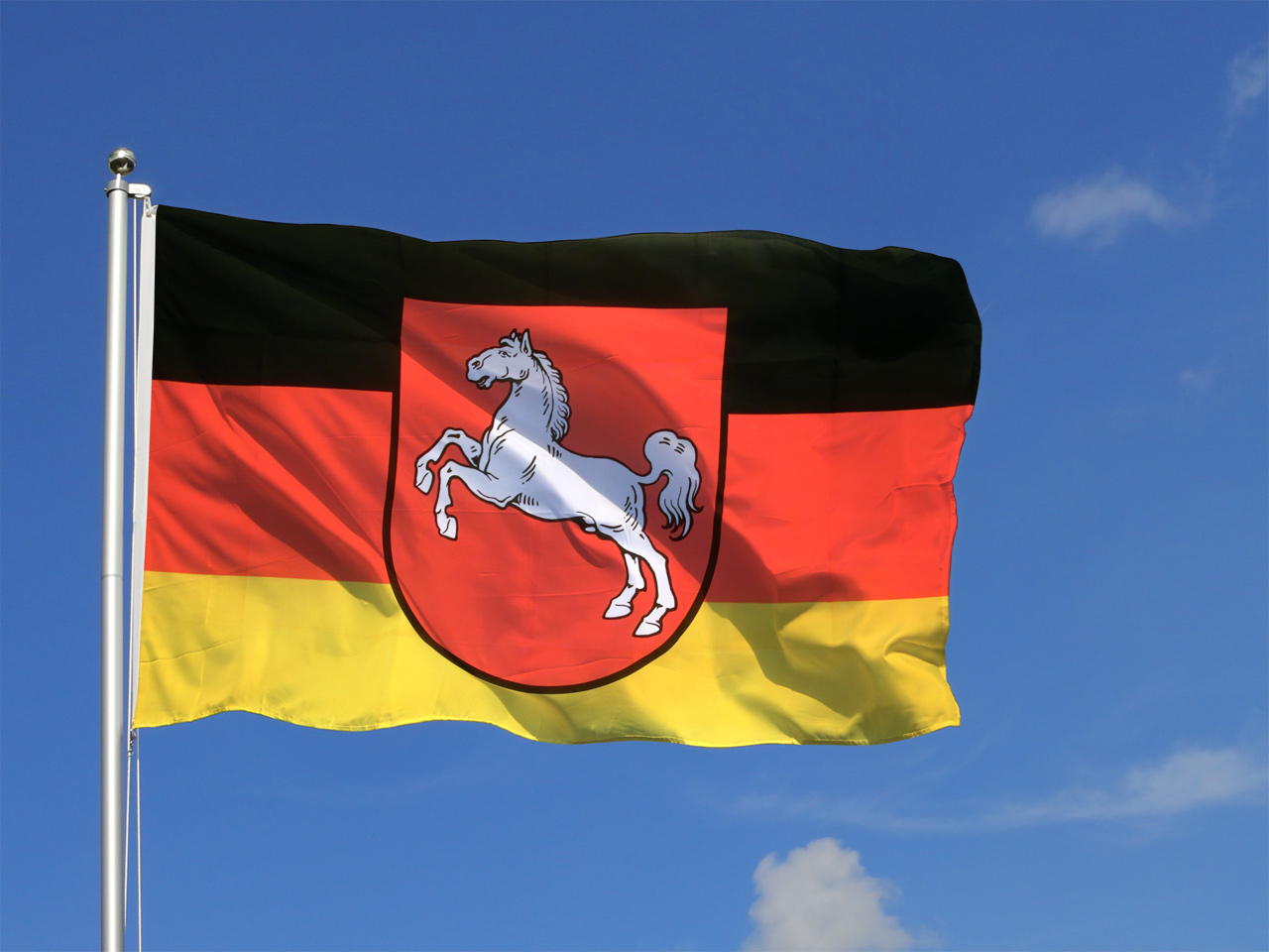 Flagge Niedersachsen Wappen  250 x 150cm Hissfahne Fahne 2,5 x 1,5 m Bundesland 