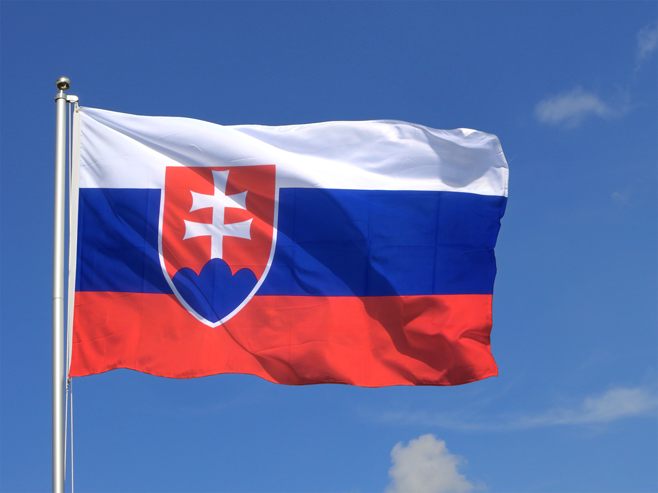 Fahne Slowakei Querformat 90 x 150 cm slowakische Hiss Flagge Nationalflagge 