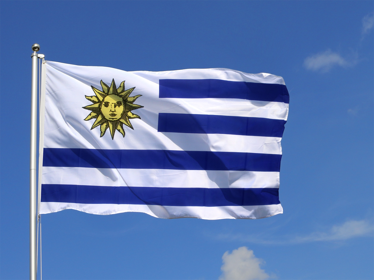 Fahne Flagge Uruguay 20 x 30 cm Bootsflagge Premiumqualität