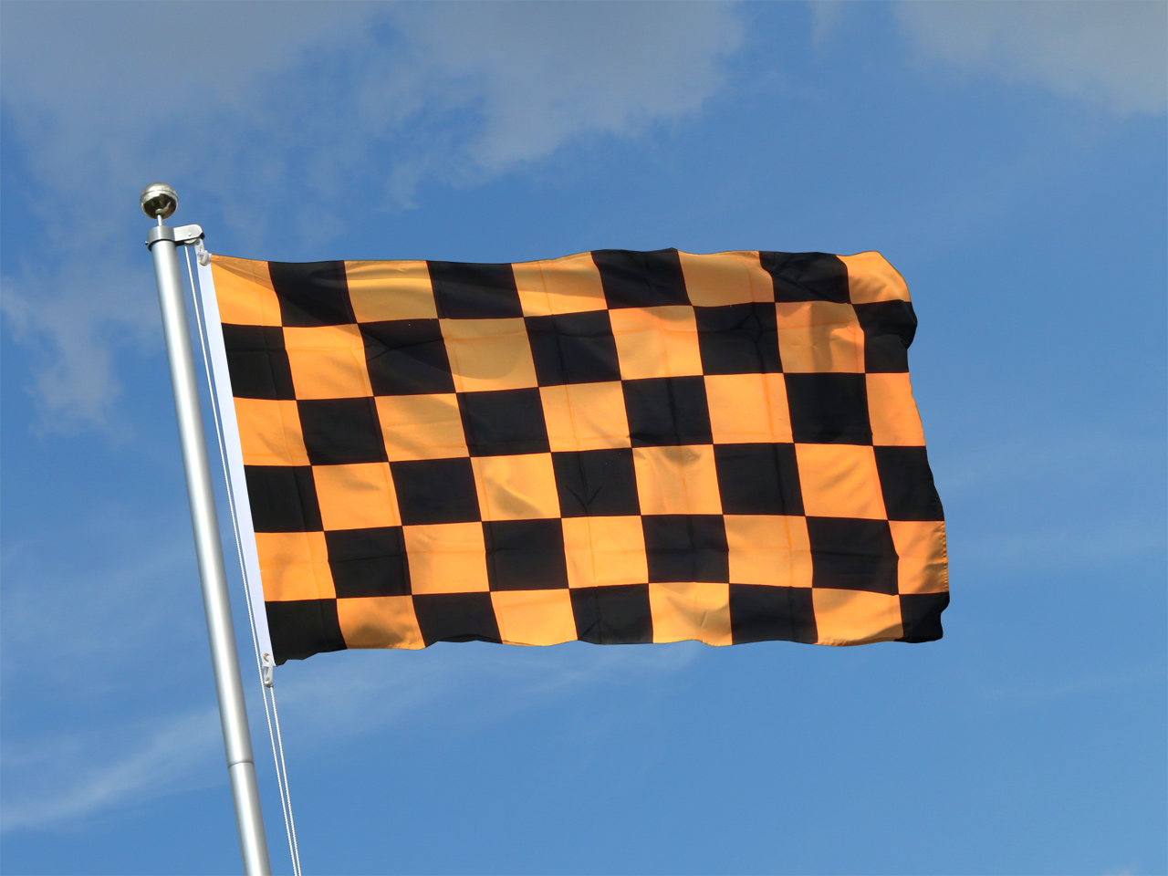 schwarz Hissflagge 90 x 150 cm Fahne Karo orange Flagge 