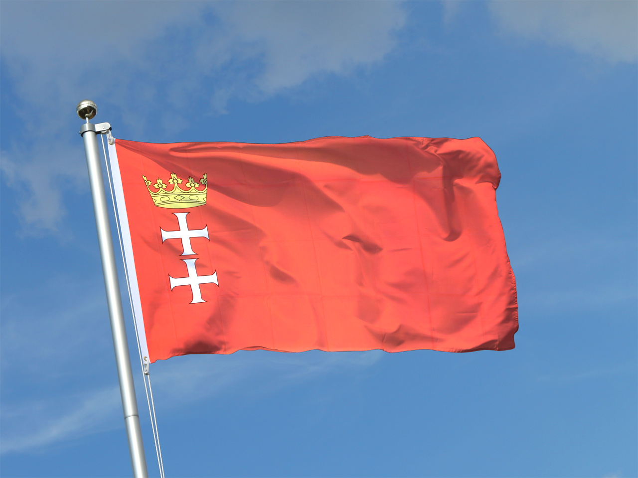 Stockflagge Fahne Flagge Danzig 30 x 45 cm 