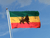 Äthiopien mit Löwe Flagge