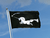 Einhorn Schwarz Flagge
