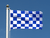 Checkered blue-white Flag