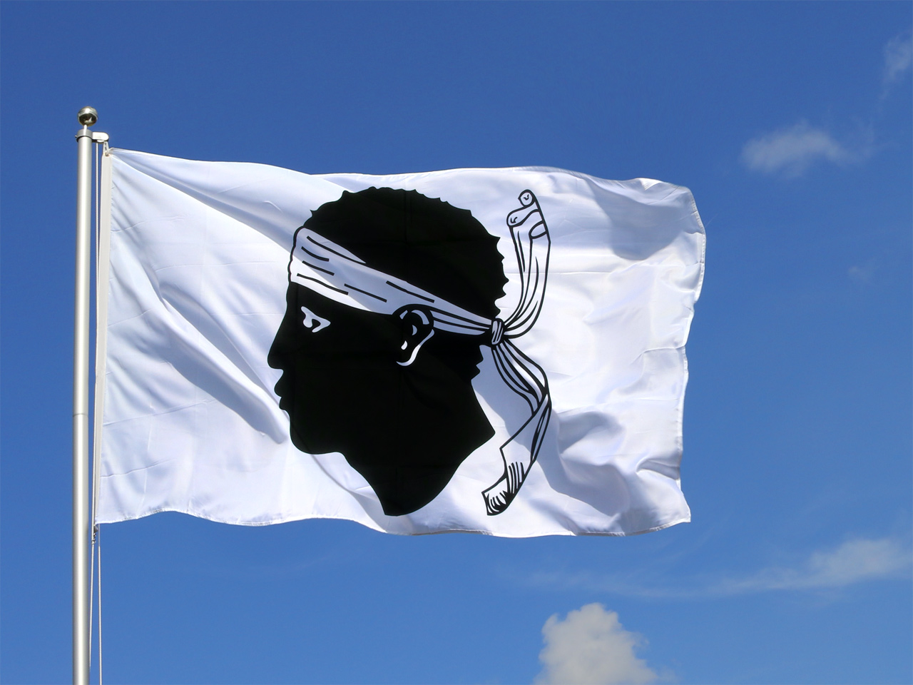 Fahne Flagge Korsika 50 x 75 cm Bootsflagge Premiumqualität 