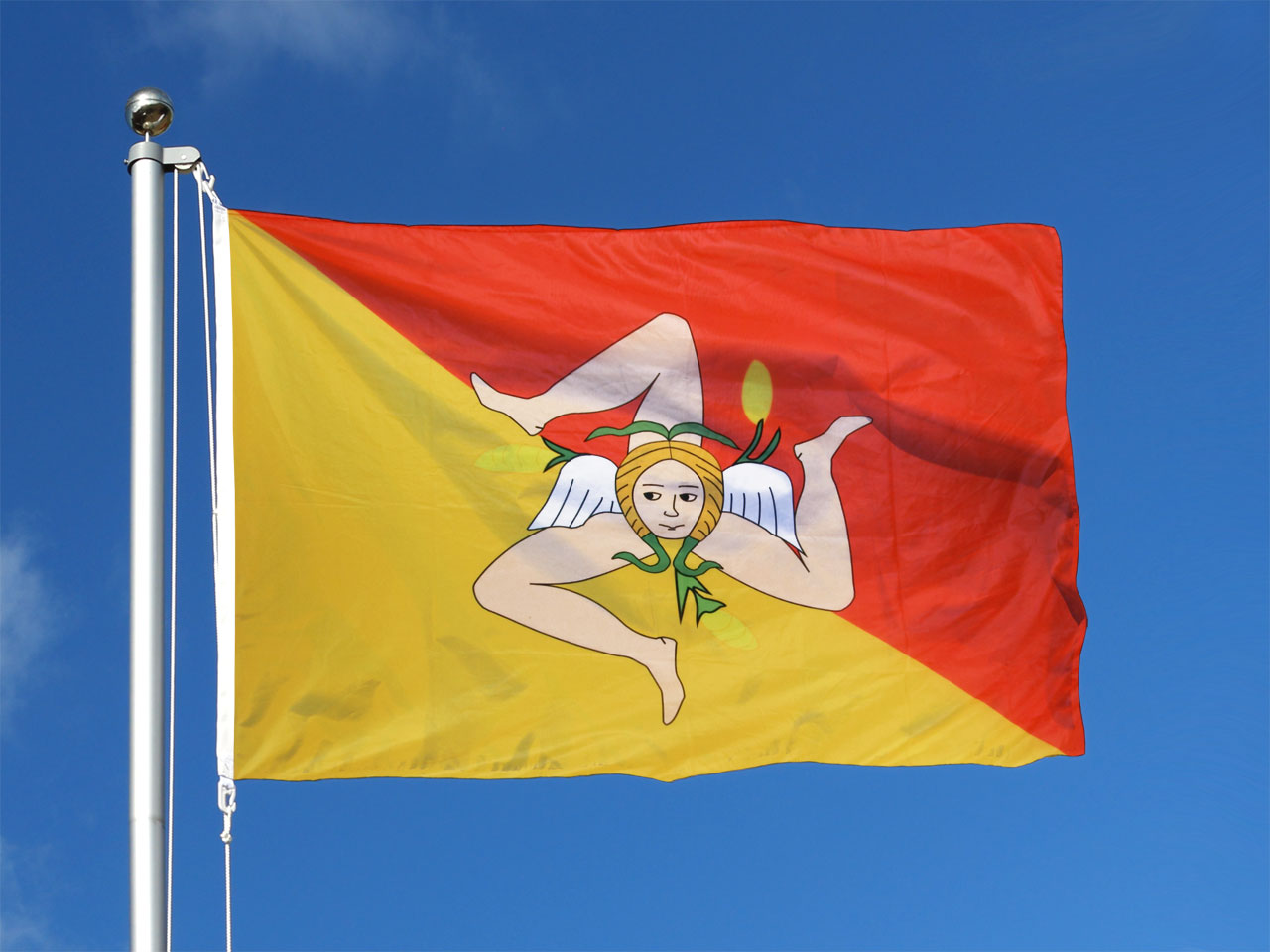 Fahne Flagge Sizilien 40 x 60 cm Bootsflagge Premiumqualität