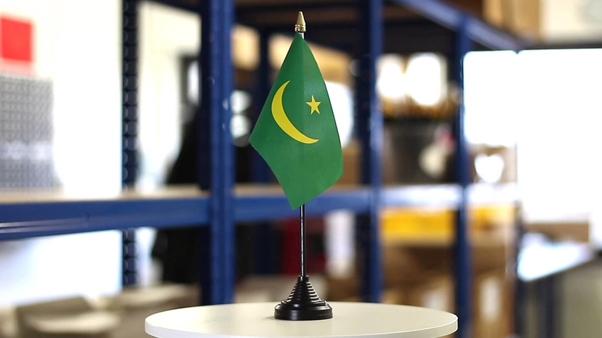 Mauritanie - Mini drapeau de table 10 x 15 cm