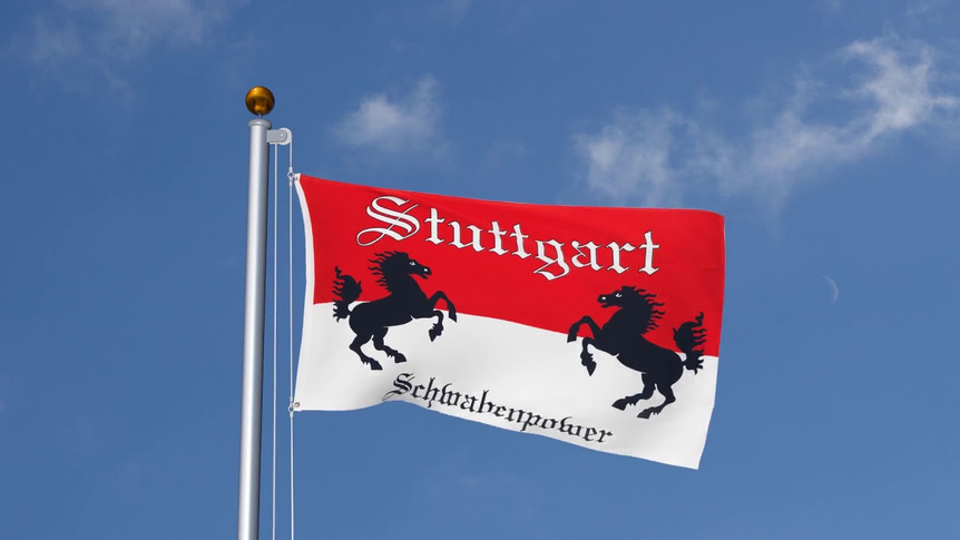 Stuttgart Rössle Schwabenpower - Flagge 90 x 150 cm