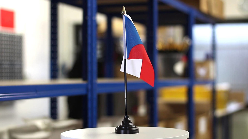 République tchèque - Mini drapeau de table 10 x 15 cm