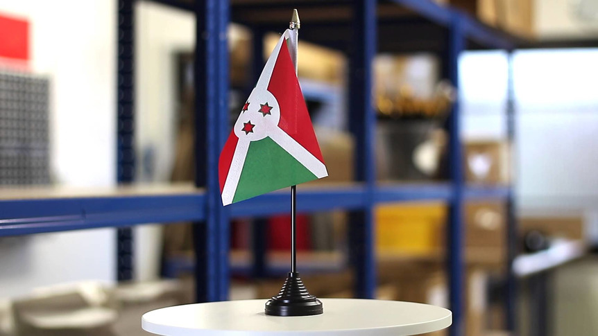 Burundi - Mini drapeau de table 10 x 15 cm