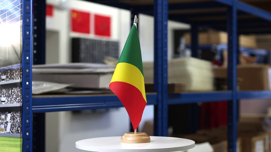 Congo - Table Flag 6x9", wooden