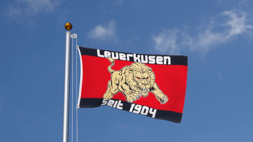 Leverkusen Löwe seit 1904 - Flagge 90 x 150 cm