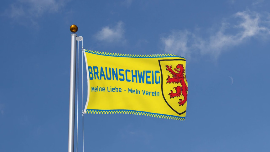 Braunschweig Meine Liebe mein Verein - Flagge 90 x 150 cm