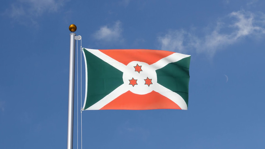 Burundi - Flagge 90 x 150 cm